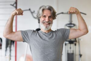 Senior-friendly visual representing build muscle after 60.