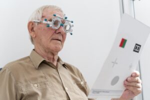 Senior-friendly visual representing eye exercises seniors.
